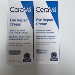 Cerave Eye Repair Cream with Blue and White Packaging